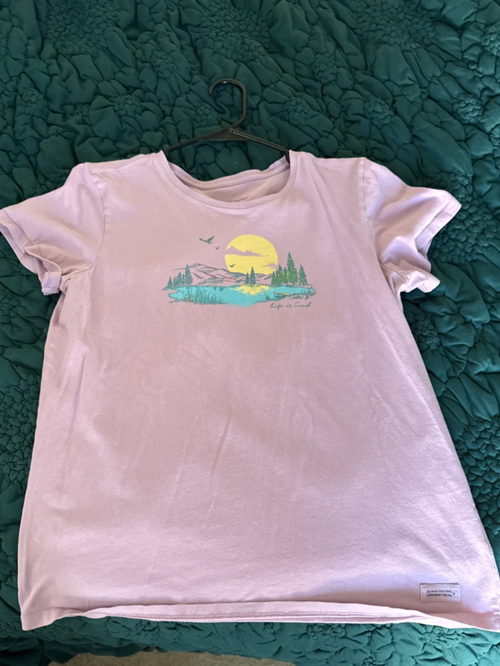 Life is Good tshirt lavender